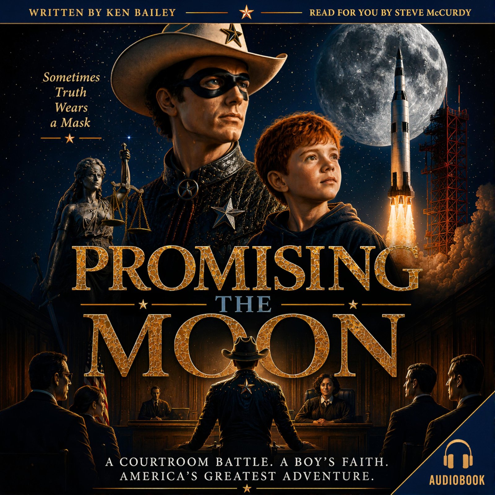 Promising the Moon audiobook cover by Ken Bailey, read by Steve McCurdy
